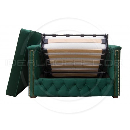 Kleines Chesterfield Schlafsofa Celebrity mit täglicher Schlaffunktion