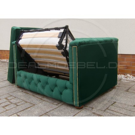 Kleines Chesterfield Schlafsofa Celebrity mit täglicher Schlaffunktion