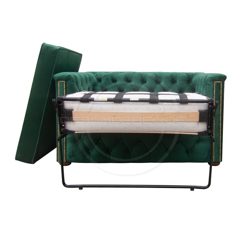 Kleines Chesterfield Schlafsofa Celebrity mit täglicher Schlaffunktion