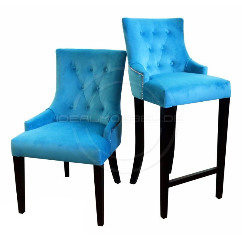 Stołek barowy chesterfield Tobiasz