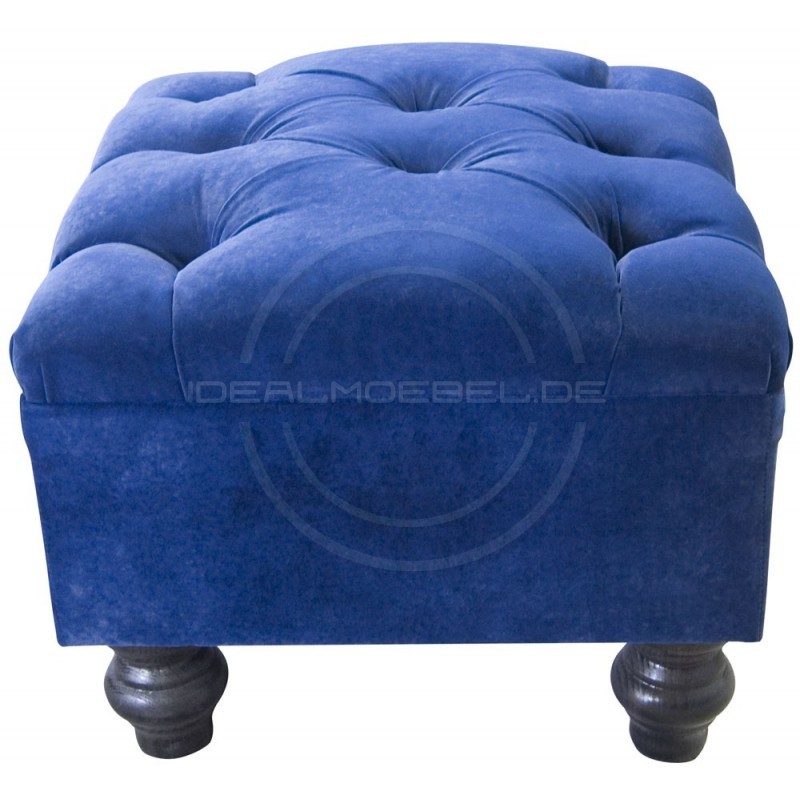 Pufa Chesterfield Lady Rem plusz Jaguar Electric (niebieski)