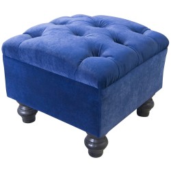 Pufa Chesterfield Lady Rem plusz Jaguar Electric (niebieski)