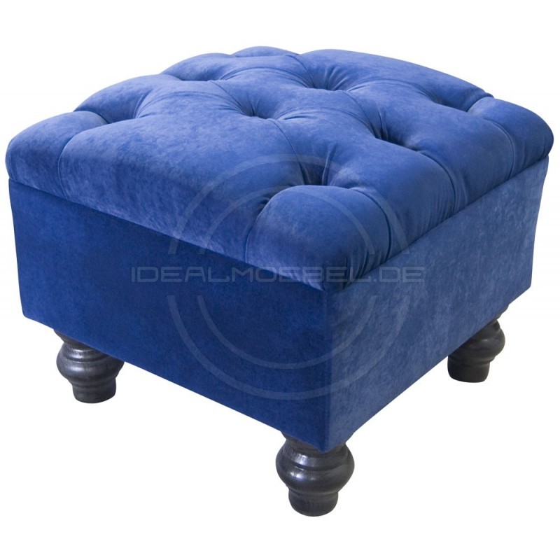 Pufa Chesterfield Lady Rem plusz Jaguar Electric (niebieski)