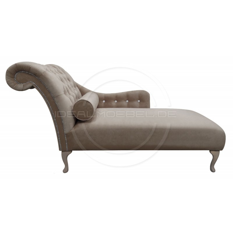 Glamour Chaiselongue Tees mit Kristallen Samt