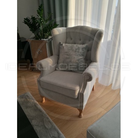 Chesterfield OHRENSESSEL Ton Samt