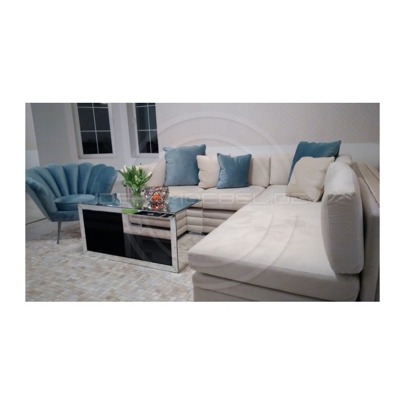 Glamour Sessel Channel Samt