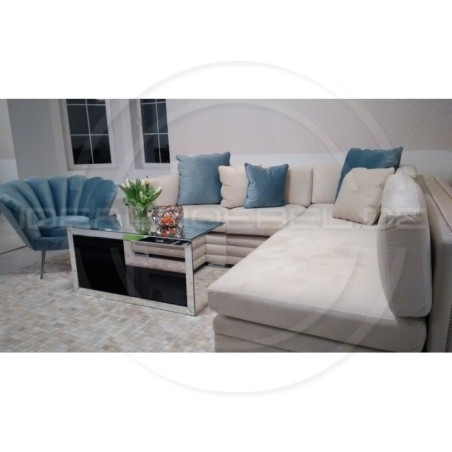 Glamour Sessel Channel Samt