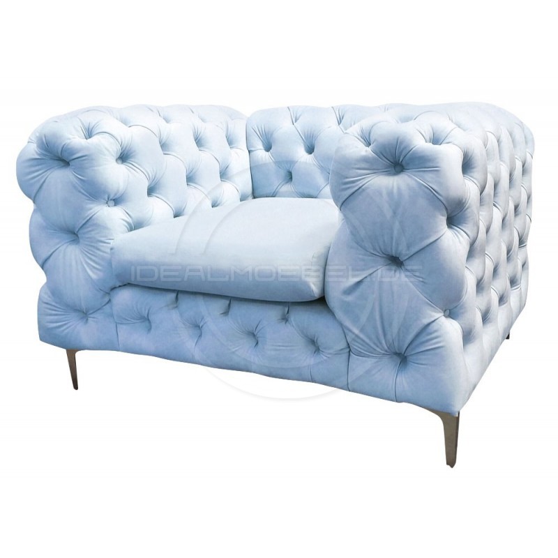 Chesterfield Sessel Glamour Full Moon Samt