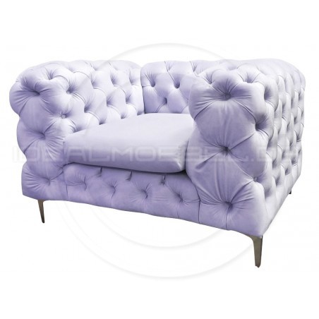 Chesterfield Sessel Glamour Full Moon Samt