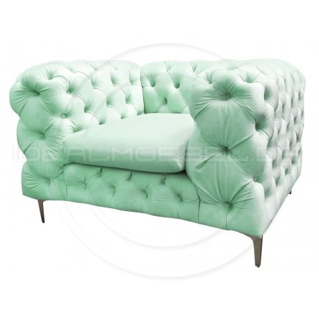 Chesterfield Sessel Glamour Full Moon Samt