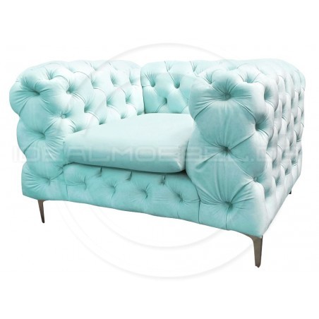Chesterfield Sessel Glamour Full Moon Samt
