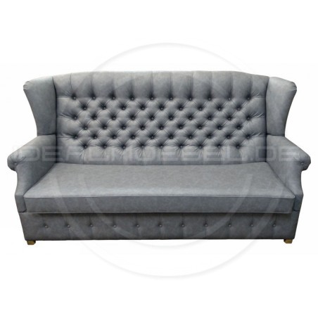 Chesterfield Schlafsofa Uszak Old Plus mit Schlaffunktion Samt 3-Sitzer