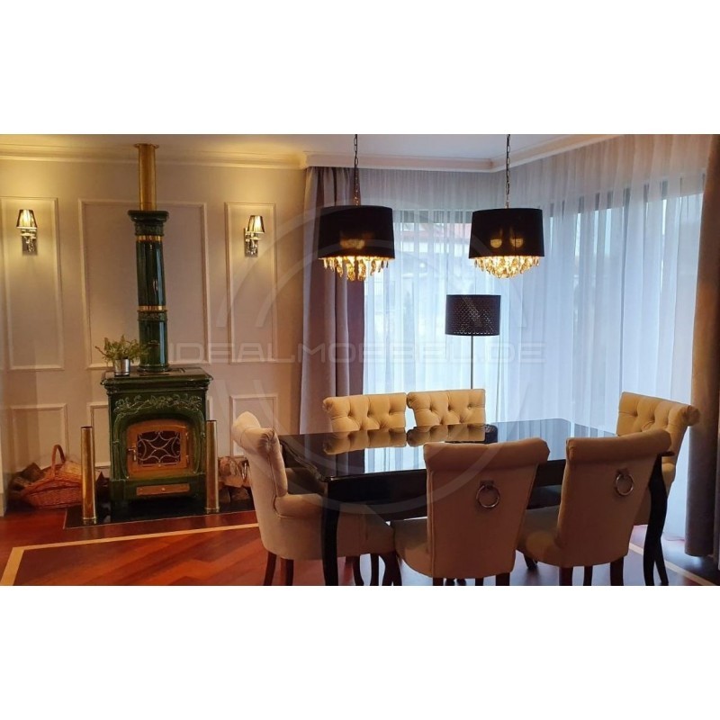 Chesterfield Stuhl Karina mit Armlehnen Samt