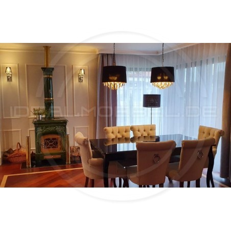 Chesterfield Stuhl Karina mit Armlehnen Samt