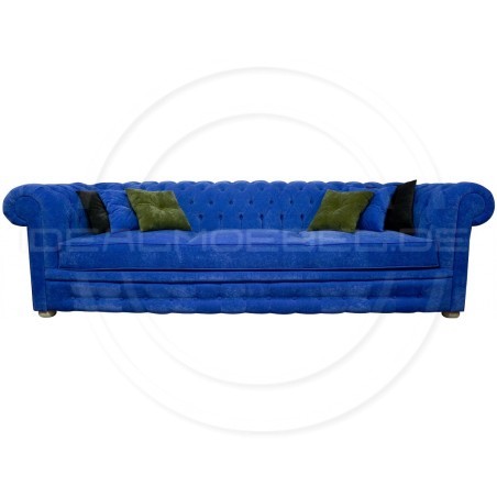Chesterfield Sofa March Samt 4 Sitzer