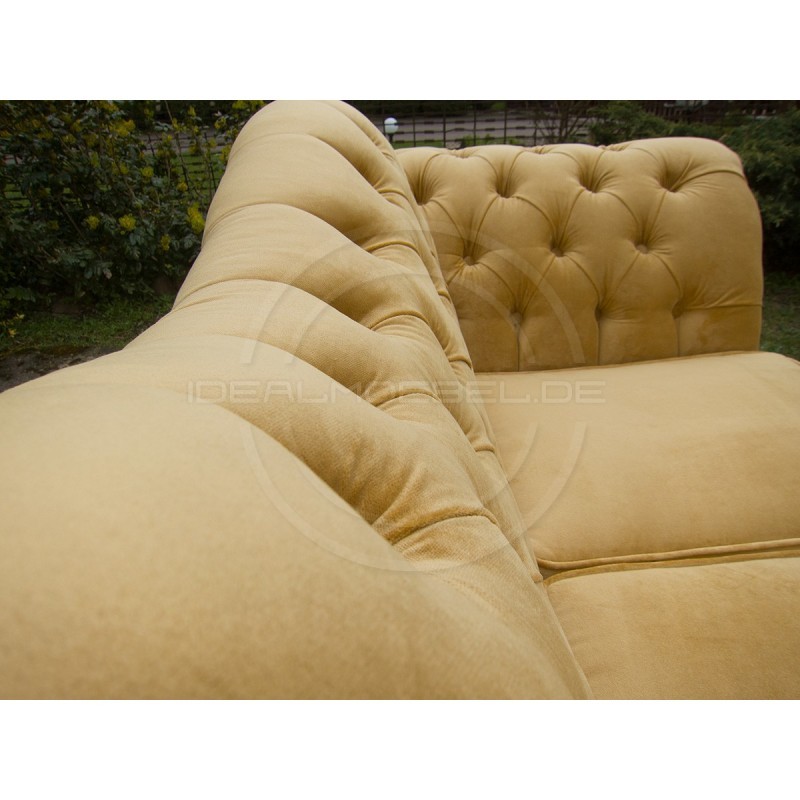 CHESTERFIELD SOFA MADAME SAMT 2-SITZER