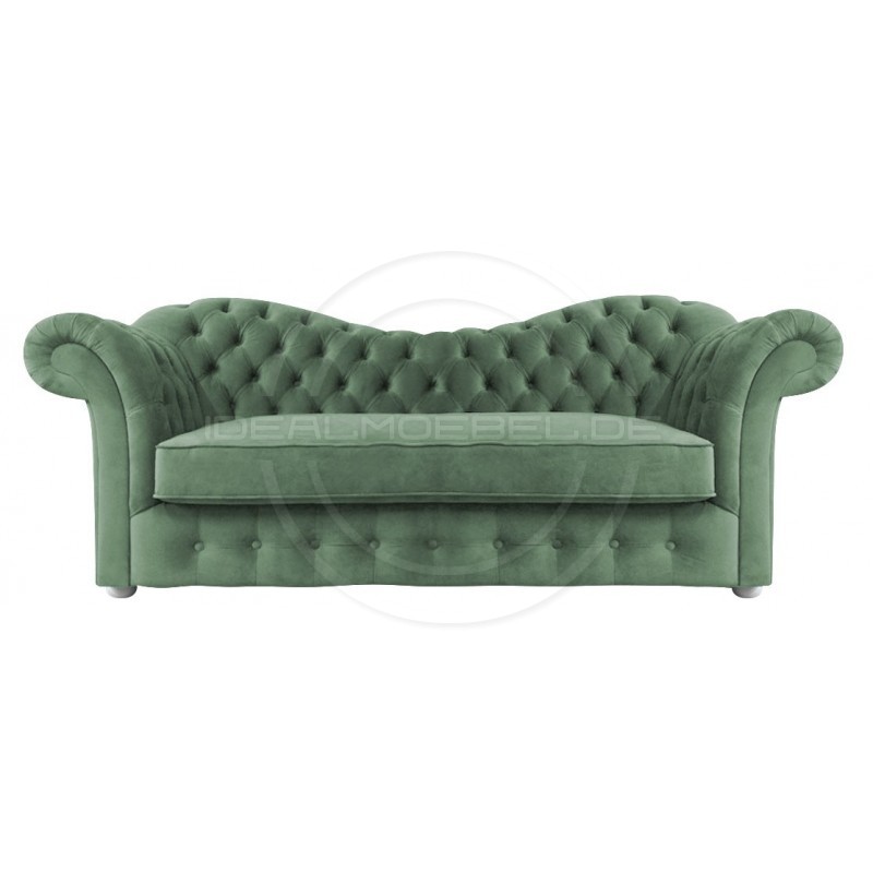 Chesterfield Sofa Madame Soft Samt 3-Sitzer