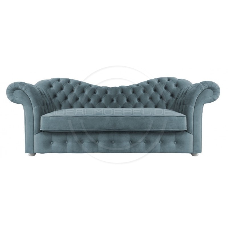 Chesterfield Sofa Madame Soft Samt 3-Sitzer