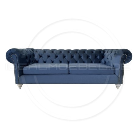 Chesterfield Sofa Swan Samt 3-Sitzer