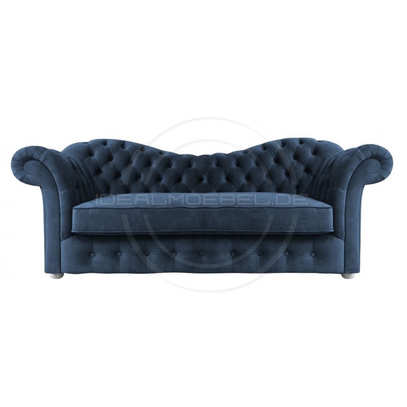 Chesterfield Sofa Madame Soft Samt 3-Sitzer