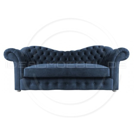 Chesterfield Sofa Madame Soft Samt 3-Sitzer