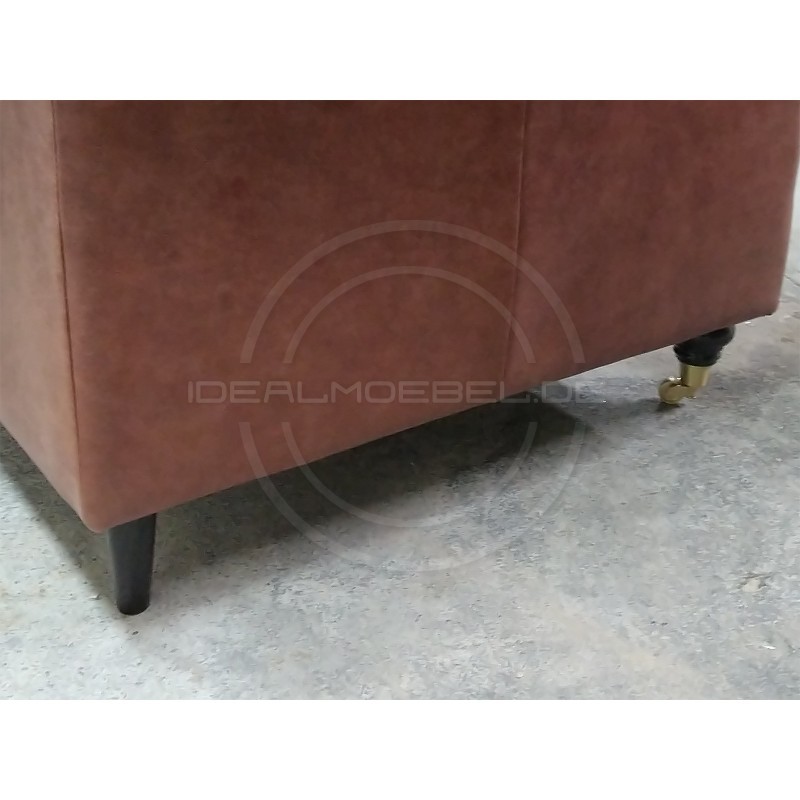 Chesterfield LederSofa auf Rollen Swan 3-Sitzer