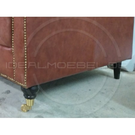 Chesterfield LederSofa auf Rollen Swan 2-Sitzer