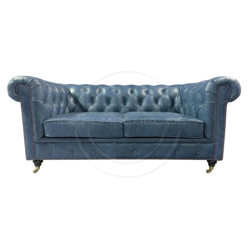 Chesterfield LederSofa auf Rollen Swan 2-Sitzer