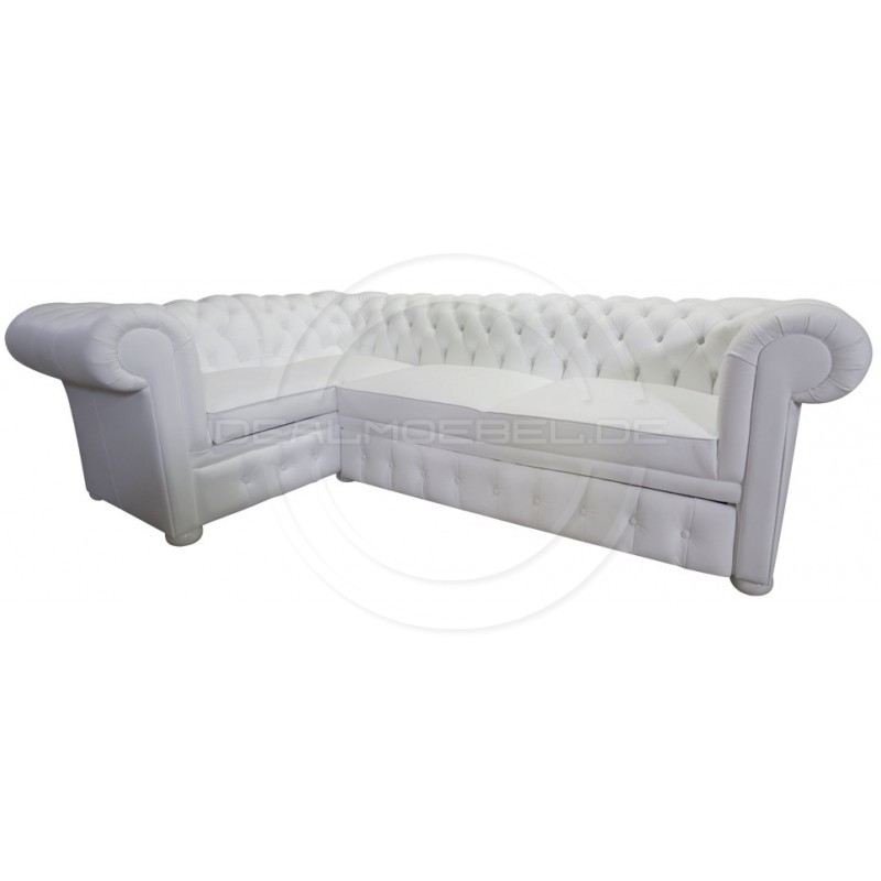 Narożnik Chesterfield March Rem z funkcją spania i pojemnikiem