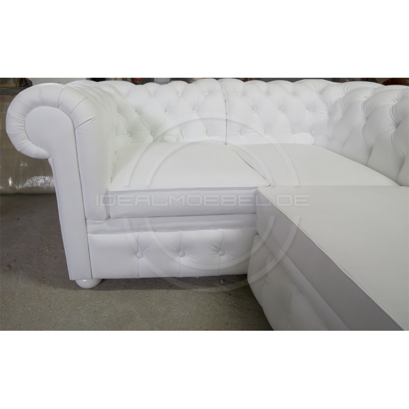 Narożnik Chesterfield March Rem z funkcją spania i pojemnikiem