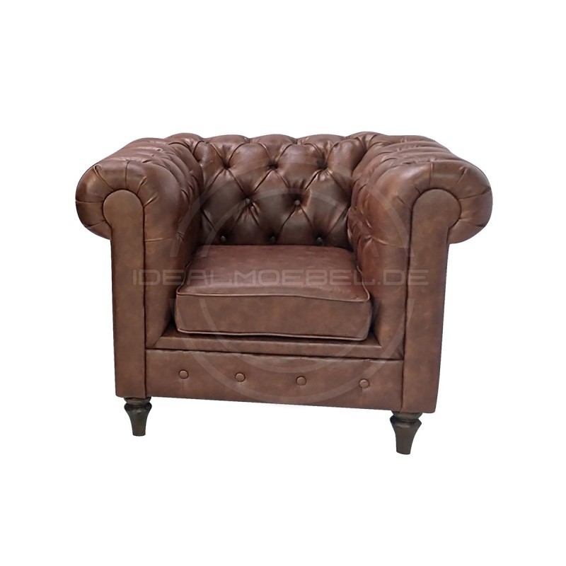 Ledersessel Chesterfield Swan