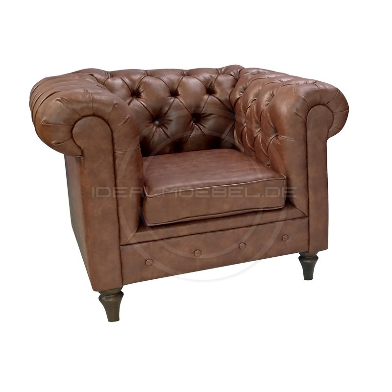 Ledersessel Chesterfield Swan