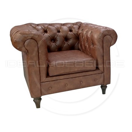 Ledersessel Chesterfield Swan