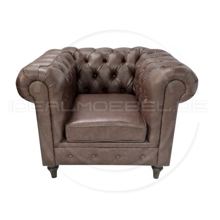 Ledersessel Chesterfield Swan