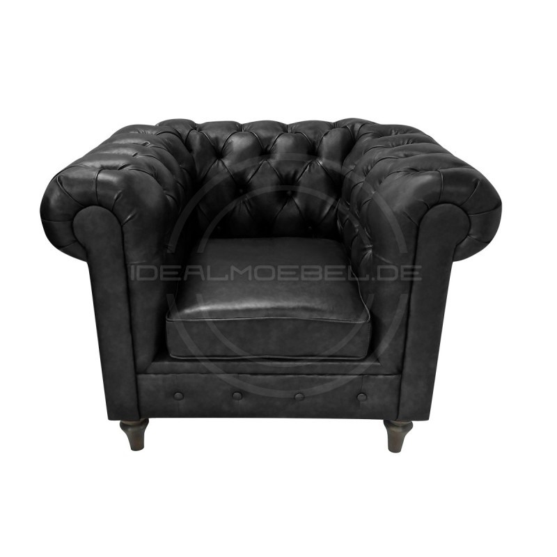 Ledersessel Chesterfield Swan