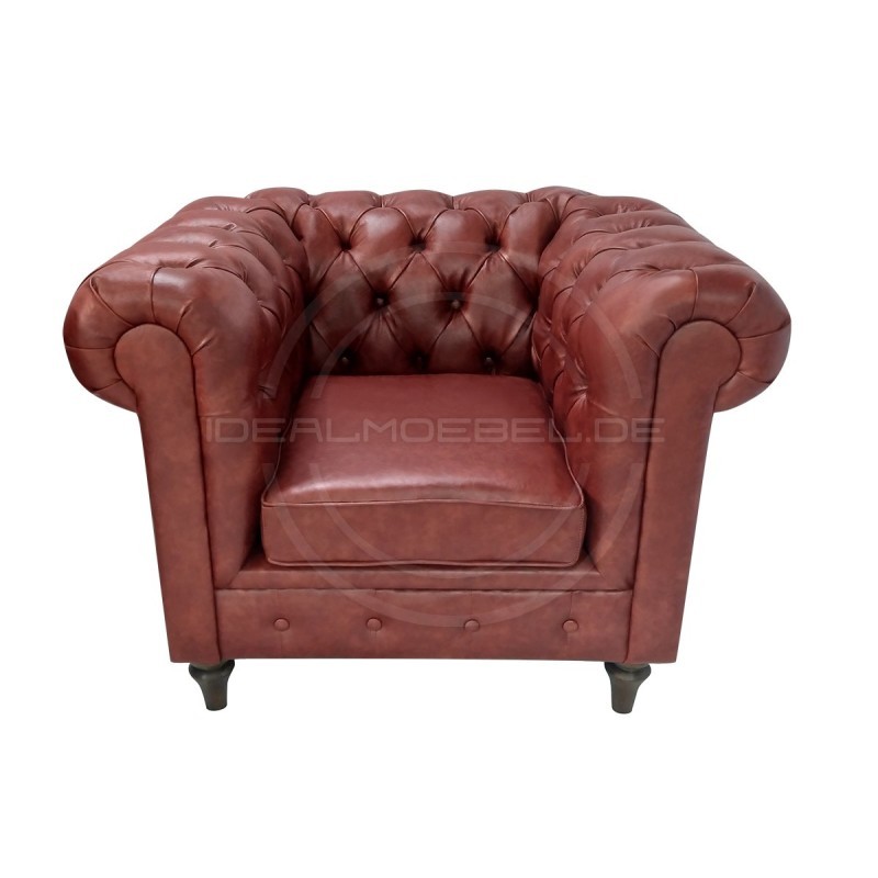 Ledersessel Chesterfield Swan