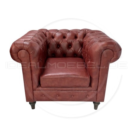 Ledersessel Chesterfield Swan