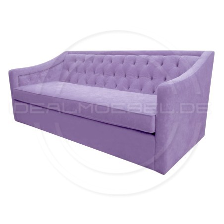 Chesterfield Sofa Bergenia Plus Samt 3-Sitzer