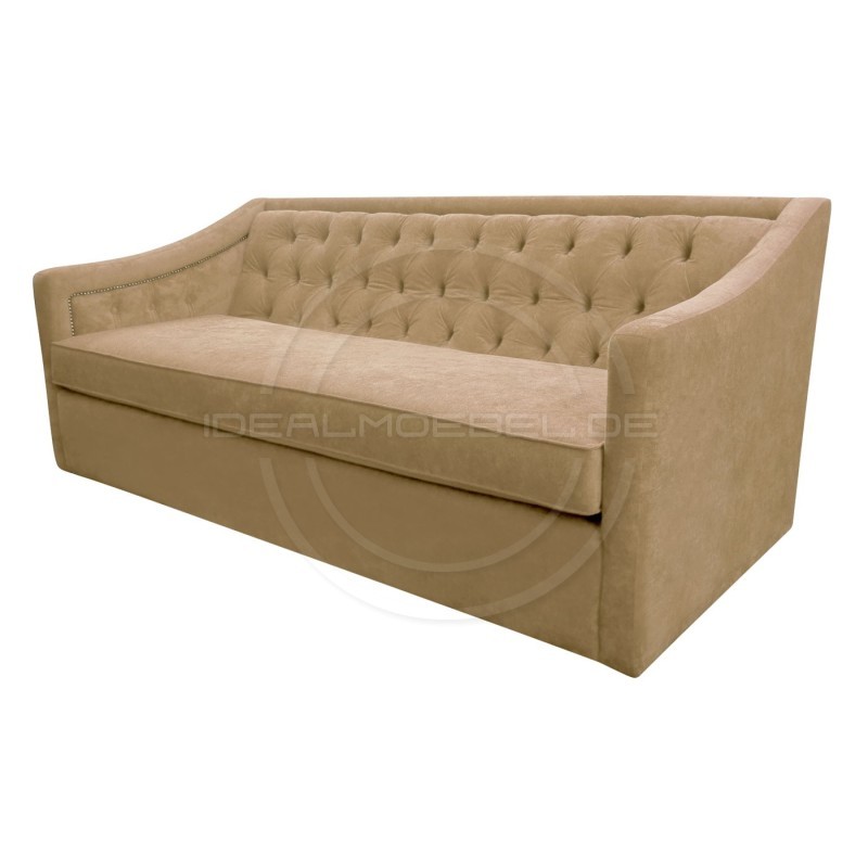 Chesterfield Sofa Bergenia Plus Samt 3-Sitzer