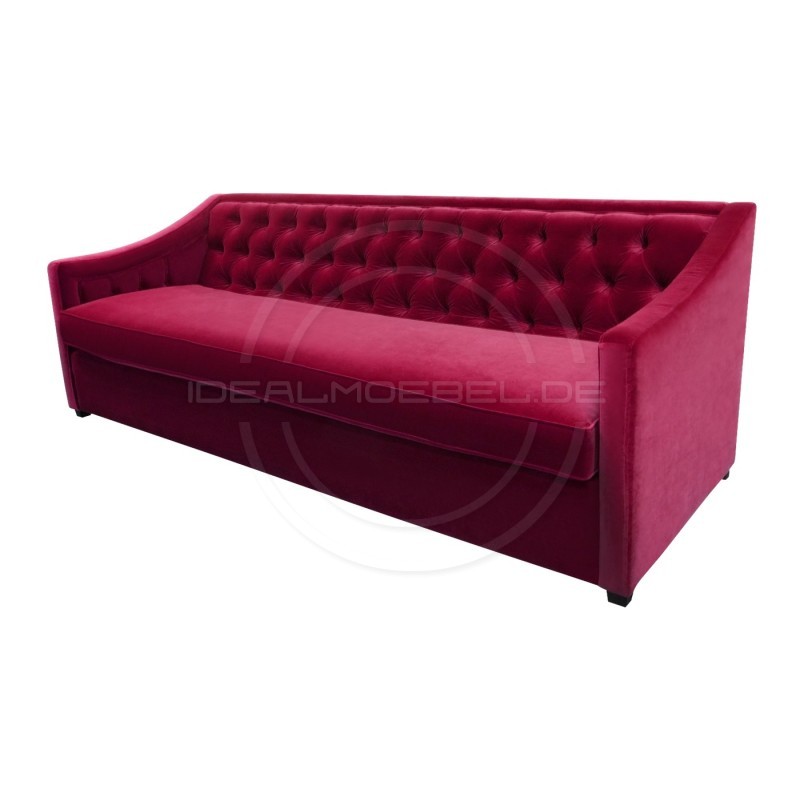 Chesterfield Sofa Bergenia Plus Samt 3,5-Sitzer
