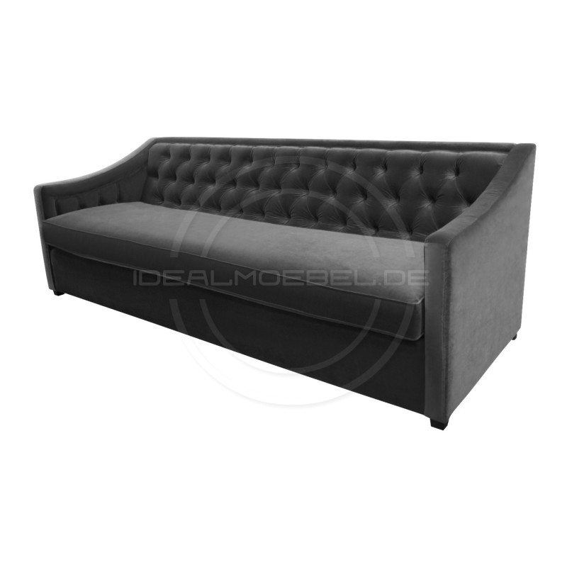 Chesterfield Sofa Bergenia Plus Samt 3,5-Sitzer