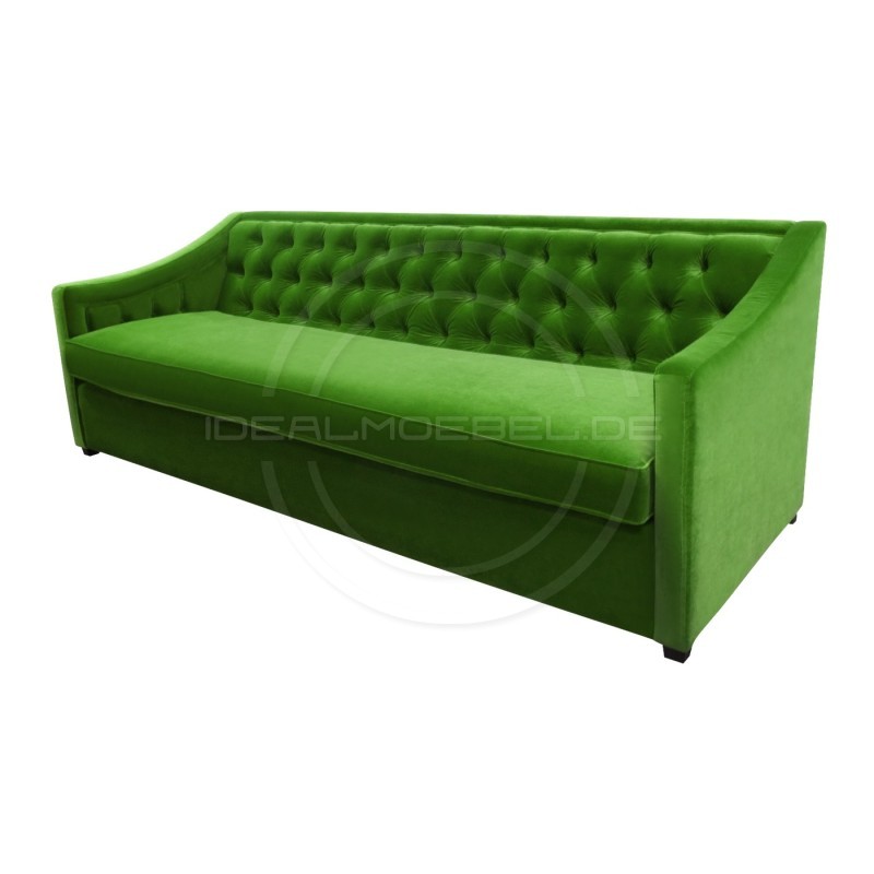 Chesterfield Sofa Bergenia Plus Samt 3,5-Sitzer
