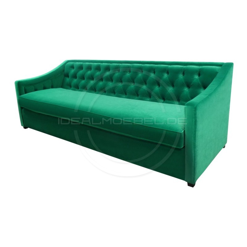 Chesterfield Sofa Bergenia Plus Samt 3,5-Sitzer