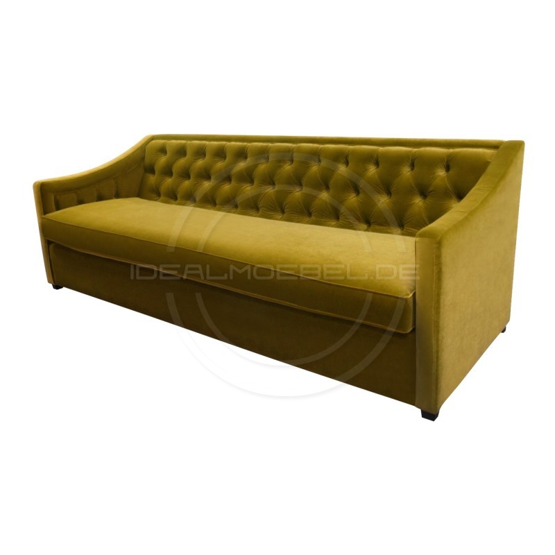 Chesterfield Sofa Bergenia Plus Samt 3,5-Sitzer