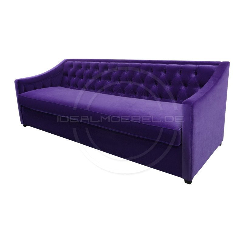 Chesterfield Sofa Bergenia Plus Samt 3,5-Sitzer