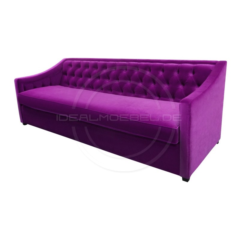 Chesterfield Sofa Bergenia Plus Samt 3,5-Sitzer