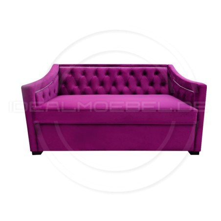 Chesterfield Schlafsofa Bergenia Plus mit Schlaffunktion  Samt 2,5-Sitzer