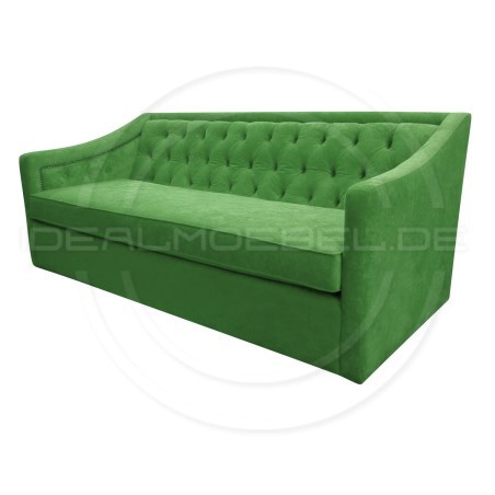 Chesterfield Schlafsofa Bergenia Plus mit Schlaffunktion Samt 3-Sitzer