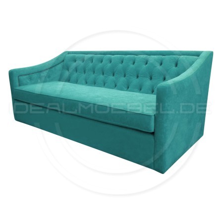 Chesterfield Schlafsofa Bergenia Plus mit Schlaffunktion Samt 3-Sitzer