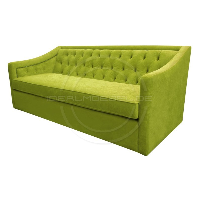 Chesterfield Schlafsofa Bergenia Plus mit Schlaffunktion Samt 3-Sitzer